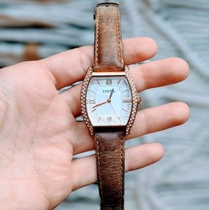 Vintage Rose Gold Womans Fossil Watch